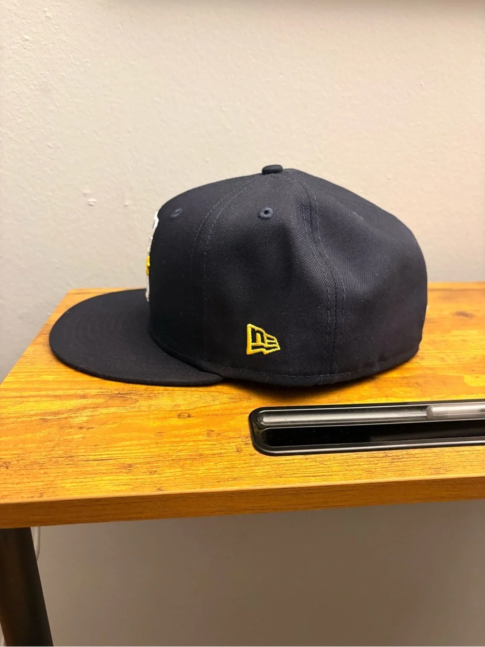 Mens fitted hat Navy Blue Embroidered Liberty Bell Phillies Baseball Cap